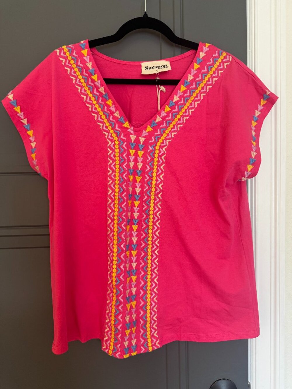 NWT Savannna Jane Pink Top (Size M)